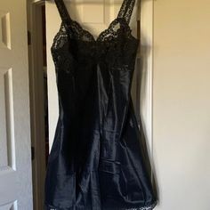 Vintage Bali Nightgown Black Lace Taffeta Bodice Size Medium Misses, Gown Unworn. Condition Is Pre-Owned. See Images For Measurements. Bra Is Made Of Stretchy See Thru Lace. Bodice Is Taffeta With Lace Line At Hem. So Pretty! I Wiish It Fit Me. I Can’t Tell It Has Been Worn. Black Satin Slip Dress For Wedding Night, Black Satin Sleepwear With Lace Trim, Satin Coquette Nightgown For Sleep, Elegant Black Nightgown For Bedtime, Black Satin Nightgown For Wedding Night, Black Slip Dress For Wedding Night, Black Satin Sleepwear For Wedding Night, Elegant Black Bedtime Dress, Black Satin Party Sleepwear