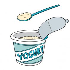 yogurt in a cup with a spoon