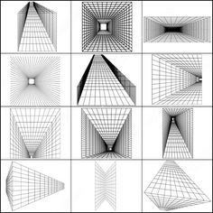 an image of different shapes and lines that appear to be made out of graph paper