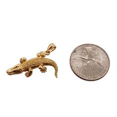 This is part of Chairish’s Fine Jewelry assortment.  A fun 14K gold charm or pendant in the form of an alligator. There are no marks but it tests 14K. It is realistically stylized and in excellent condition.  Dimensions: Length: 1 1/4', Width: 3/8", Weight: 6.3 grams Study Core, Gold Charms, Jewelry Lookbook, Shiny Things, Gold Charm, Charm Jewelry, Pretty Things, Alligator, Jewelry Box