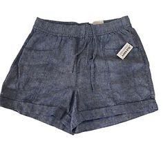 ad eBay - Old Navy Womens Chambray Blue High Rise Linen Shorts Size Small - Buy Now, click the link (eBay) Stylish Clothes For Women, Short Leggings, Linen Shorts, Stylish Women, Chambray, Short Outfits, Old Navy, Comfort Fit, High Rise