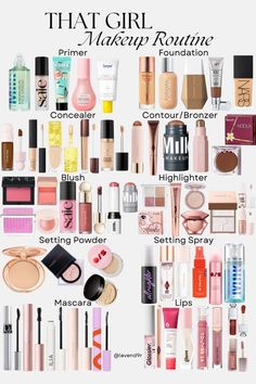 Skincare For Makeup, Must Have Make Up Products, Skincare That Looks Like Makeup, High Quality Makeup Products, Makeup Products Routine, Makeup From Ulta Beauty, Simple Makeup Must Haves, List Of Makeup Products For Beginners, Essential Makeup Products List