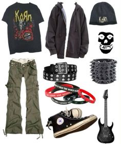 Grunge Clothes Boy, Metalhead Outfits Men, Rocker Style Outfits, Emo Outfits Men, Grunge Outfits Men, 80s Grunge, Grunge Fits, Alt Clothes, Funky Outfits