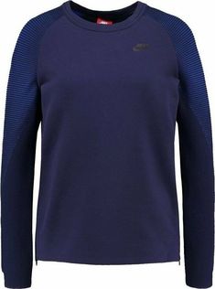 Nike Nike Blue Long Sleeve Tops, Nike Blue Long Sleeve Activewear, Nike Sports T-shirt In Navy, Nike Technical Moisture-wicking Tops, Nike Team-colored Long Sleeve Hoodie, Tech Fleece, Crew Shirt, Nike Sportswear, Navy Blue