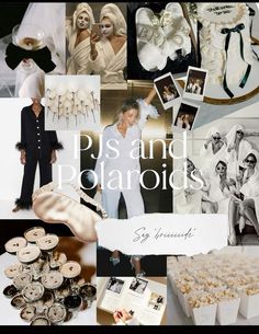 a collage of photos with the words p - island plaroids written in white