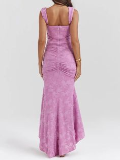 Washing instructions: Hand Wash Composition: Polyester, Spandex, Natural Fiver Designer Style ID: FP63256666 Female Elegance, Mermaid Midi Dress, Pink Floral Maxi Dress, Prom Dress Inspo, Backless Midi Dress, Purple Midi Dress, Prom 2024, Prom Inspo, Floral Corset