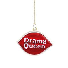 Drama Queen Glass Ornament Valentine Nebraska, The Holiday House, Bold Words, Cody Foster, Christmas Card Ornaments, Food Ornaments, Bauble Ornaments, Drama Queen, Tree Shop