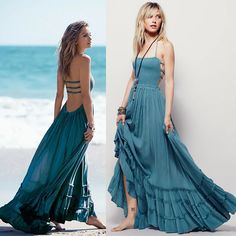 Beach dress sexy dresses boho bohemian people dress summer long Long Maxi Dress Casual, Mode Hippie, Boho Dresses Long, Estilo Hippie, Maxi Robes, Hippie Dresses, Elegant Dresses Long, Maxi Dresses Casual, Hippie Chic