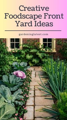 a garden with flowers and plants in the background text overlay reads creative landscape from yard ideas