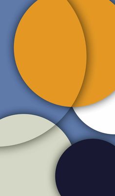 an orange and blue abstract background with circles