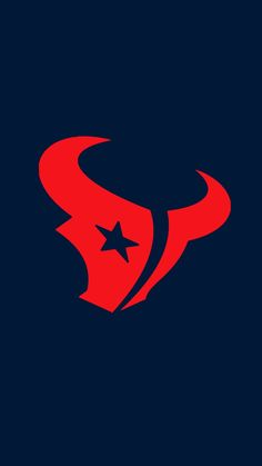 the houston bulls logo on a dark blue and red iphone wallpaper with space for text