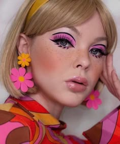 Maquillaje, 80s, fotografía, look 1960s Makeup, Look Disco, 60s Makeup, 70s Makeup, Retro Makeup, Vintage Makeup, Pink Makeup, Editorial Makeup