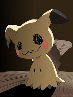 a cartoon image of a cute little pikachu