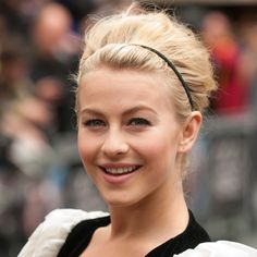 Julianne Hough's 37 Best Hairstyles of All Time, in Photos | Allure Bob Updo Hairstyles, Bob Updo, Headbands For Short Hair, Barrel Curls, Simple Ponytails, Small Braids, Rock Of Ages, Julianne Hough, Haircut And Color