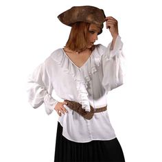 Barbarossa Female Pirate Blouse Female Pirate, Feminine Features, Medieval Archery, Medieval Swords