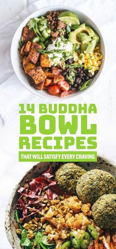 14 Buddha Bowl Recipes That Will Satisfy Every Craving Buddha Bowl Recipes, Different Types Of Food, Buddha Bowls Recipe, Salad Pasta, Bowl Recipes, God Mat, Food Bowl