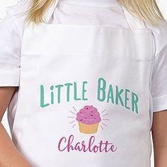 Personalized Kids' Apron - Little Baker Personalized Kids Apron, Custom Aprons, Personalized Aprons, Fabric Purses, Kids Apron, Crafts For Girls, Cricut Creations, Buy Buy Baby, Sewing Gifts