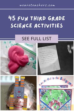 four fun third grade science activities with text overlay that says, see full list