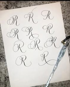 ✨ Calligraphic Letter R ✨ nel 2024 | Idee per tatuaggi, Scrittura a mano, Idee . #Calligraphy_R #Cursive_R #Audrey_Marie #Letter_R_Tattoo Calligraphy R, Cursive R, Free Signature Fonts, Flourishing Calligraphy, Cursive Letters Font, Calligraphy Writing Styles