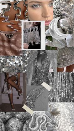 a collage of silver and white images with text that reads,'i love you to