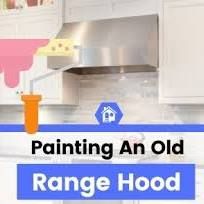 painting an old range hood in the kitchen