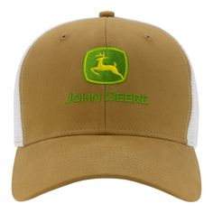 Men's John Deere Trucker Cap John Deere Men's Brown Cotton Baseball Cap | JDR-105RWA2 John Deere, Trucker Cap, Baseball Cap, Baseball Hats, Baseball, Hats