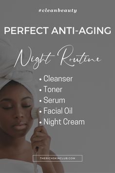 Skin Care Routine For Teens, Antiaging Skincare Routine, Anti Aging Skincare Routine, Natural Anti Aging Skin Care, Natural Anti Aging, Anti Aging Tips, Body Skin Care Routine, Night Routine, Cleanser And Toner