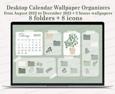 the desktop calendar wallpaper organizer for 2021 - 21 is displayed on a laptop screen