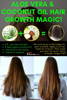 Coconut Oil Hair Growth, Aloe Vera Hair Mask, Hair Scrub, Hair Growth Secrets, Homemade Hair, Aloe Vera For Hair, Hair Growing Tips