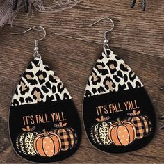 Perfect For Fall New And Sealed “It’s Fall Y’all” Long Pearl Earrings, Fall Yall, Teardrop Dangle Earrings, Tassel Drop Earrings, Daisy Earrings, Opal Studs, Stylish Earring, Bow Earrings, Holiday Jewelry