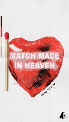 match made in heaven poster with matches and heart