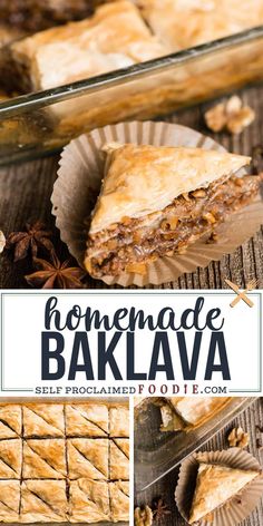 homemade baklaa recipe with cinnamon and star anise