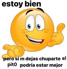 an emoticion with the words estoy bien in spanish