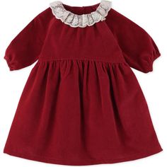 This exquisite red velvet dress is uniquely adorned with a timeless lace collar for added elegance to your baby girl's attire. Style No: IGDR1182 | Gingersnaps | Baby Girls Velvet Lace Collar Long Sleeve Dress, (Red, Size 12M) | Maisonette collects the best children’s products from around the world (unlike Zulily, Etsy, The Tot, Farfetch Kids, Childrensalon, Crate and Kids, Kohls, Wayfair, Buy Buy Baby, Nordstroms, Mini Boden, J.Crew Factory, or PotteryBarn Kids), creating a curated shopping exp Long Sleeve Dress Red, Christmas Dress Baby, Girls Attire, Red Velvet Dress, Girl Trends, Velvet Lace, Buy Buy, Lace Collar, Christmas 2024