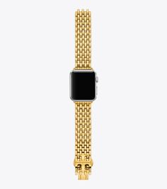 Eleanor Band for Apple Watch®, Gold-Tone Stainless Steel: Women's Designer Watches Tory Track Smart Watches | Tory Burch Apple Smart Watch, Smart Watch Bands, Womens Designer Watches, Kira Chevron, Smart Watch Apple, Watch Women's, Gold Apple Watch, Gold Apple, Designer Watches