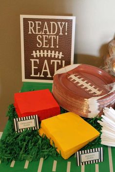 a football themed birthday party is featured on instagram