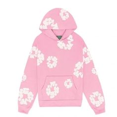 Brand New Denim Tears Hoodie Size Medium In Bag Pink And White Comfy Blouse, Denim Tears, Cotton Wreath, Red Blue Green, Everyday Dresses, Sweater Set, Pink Hoodie, Pink Sweatshirt, Nike Sb