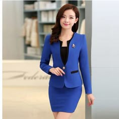 Cheap Nuevo 2016 moda Otoño Formales Red Blazer Mujeres Trajes con falda y Chaqueta Establece Señoras Trajes de Oficina Trabajo de Belleza Uniforme Salon, Compro Calidad Trajes de falda directamente de los surtidores de China: Dress Designs For Women, Winter Office Wear, Women Business Suits, Classy Office, Rok Mini, Womens Skirt Suits, Office Uniform, Suits Office, Elegant Blazers