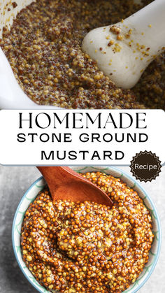 homemade stone ground mustard recipe in a bowl