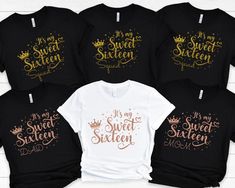 Sweet 16 T Shirt Ideas, Sweet Sixteen Shirt Ideas, Sweet 16 Birthday Shirt Ideas, Sweet 16 Cruise Shirts, Sweet 16 Tshirt Ideas, Sweet 16 Group Shirts, Seeet 16 Shirts, Sweet 16 Shirts Ideas Design, Sweet 16 T Shirts Design