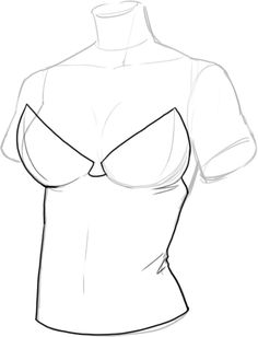 a drawing of a woman's top