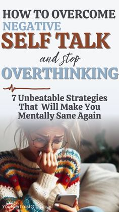 How to Not Overthink and Stop Negative Self Talk - free yourself from overthinking with these powerful strategies! Discover how to stop overthinking and regain control of your mind with practical tips and insights. Obtain the ultimate mental health support by learning how to overcome anxiety and live your best self. Nothing is better for your personal growth! sleep tricks | how to avoid overthinking | ways to overcome overthinking | self improvement tips on how to better yourself How To Stop Negative Self Talk, How To Not Overthink, How To Stop Overthinking, Avoid Overthinking, Stop Negative Self Talk, Overcome Overthinking, Dandruff Solutions, Mindfulness Books, Racing Mind