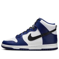 (WMNS) Nike Dunk High 'Aluminum' DD1869-107 - KICKS CREW Blue Dunks High, Dunks High Top, Blue Dunks, Nike Dunks High, Dunks High, Nike Shoes Blue, Shoes For School, Deep Royal Blue, Cute Nike Shoes