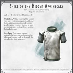 the shirt of the hidden apatherary is shown in this advertment