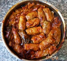 chicken wings are cooked and ready to be eaten