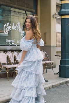 Bridgeton Prom Dresses, Prom Dress With Corset, Prom Dress With Ruffles, Tulle Lights, Tiered Prom Dress, Ballroom Gowns, Dress With Corset, Dress With Puff Sleeves, Corset Dress Prom