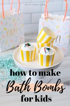 Easy to follow essential oil bath bomb recipe on how to make bath bombs for kids. Customize it with essential oil blend recipes printable! Diy Spa Treatments, Homemade Essential Oils, Homemade Body Butter, Diy Essential Oil Recipes, Homemade Essential Oil, Making Essential Oils