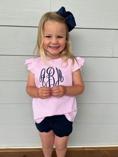 This sweet shirt is perfect for any little gal in your life! Details: Fit is TTS Embroidery covered on inside to prevent irritation 100% Pima Cotton View Fonts here: https://www.etsy.com/listing/889369564/font-options-fonts-and-thread-colors-do?ga_search_query=fonts&ref=shop_items_search_1&frs=1&crt=1&frs=1 Find matching bubble here: etsy.com/listing/1229515826/monogrammed-bubble-boys-bubble-girls?click_key=85767bc716265ae902ff9acef68742f428a51a86%3A1229515826&click_sum=8b8a1818&ref=shop_home_ac Cotton T-shirt With Ruffles And Flutter Sleeves, Cotton Ruffle T-shirt With Flutter Sleeves, Spring Cotton T-shirt With Ruffle Sleeves, Casual Cotton Tops With Butterfly Sleeves, Casual Cotton Top With Butterfly Sleeves, White Cotton T-shirt With Flutter Sleeves, Playful Tops With Ruffles And Flutter Sleeves, Playful Ruffle Flutter Sleeve Tops, Playful Flutter Sleeve Tops With Ruffles