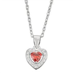 Included: 1 Necklace Chain(s)Jewelry Closure: Spring Ring ClaspLink Construction: SolidSetting: ProngShape: HeartStone: Cubic ZirconiaStone Cut: HeartStone Millimeter Measurement: 4 Mm LengthMetal Color: WhiteChain Length: 15 InchChain Width: 1 MillimetersPendant Length: 13mmPendant Width: 7.8mmMetal: Sterling SilverChain Construction: LinkCare: Wipe CleanStone Type: 18 Cubic ZirconiaCountry of Origin: Imported Red Heart Cut Birthstone Necklace, Red Birthstone Necklace For Valentine's Day, Red Heart-shaped Cubic Zirconia Jewelry, Red Heart-shaped Necklace For Valentine's Day, Red Round Heart Necklace For Valentine's Day, Red Heart Necklace For Valentine's Day, Red Heart Cut Necklace For Mother's Day, Mother's Day Red Heart-cut Necklace, Mother's Day Red Heart Cut Necklace