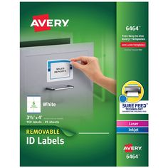 avery removable id labels for printers